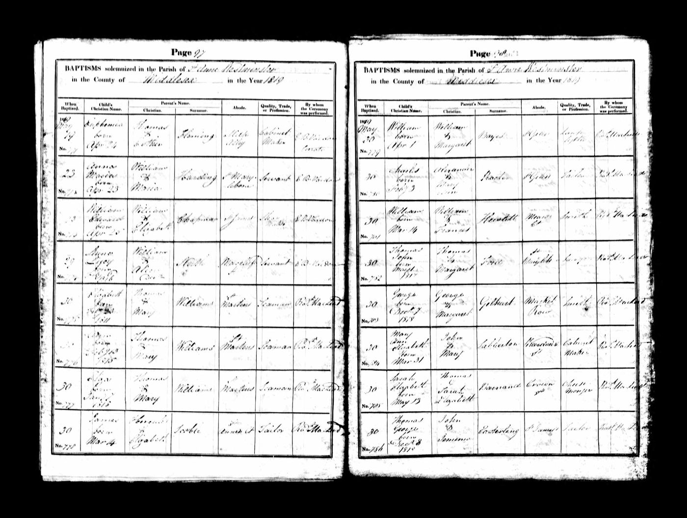 Baptism Record of Sarah Elizabeth Barrand