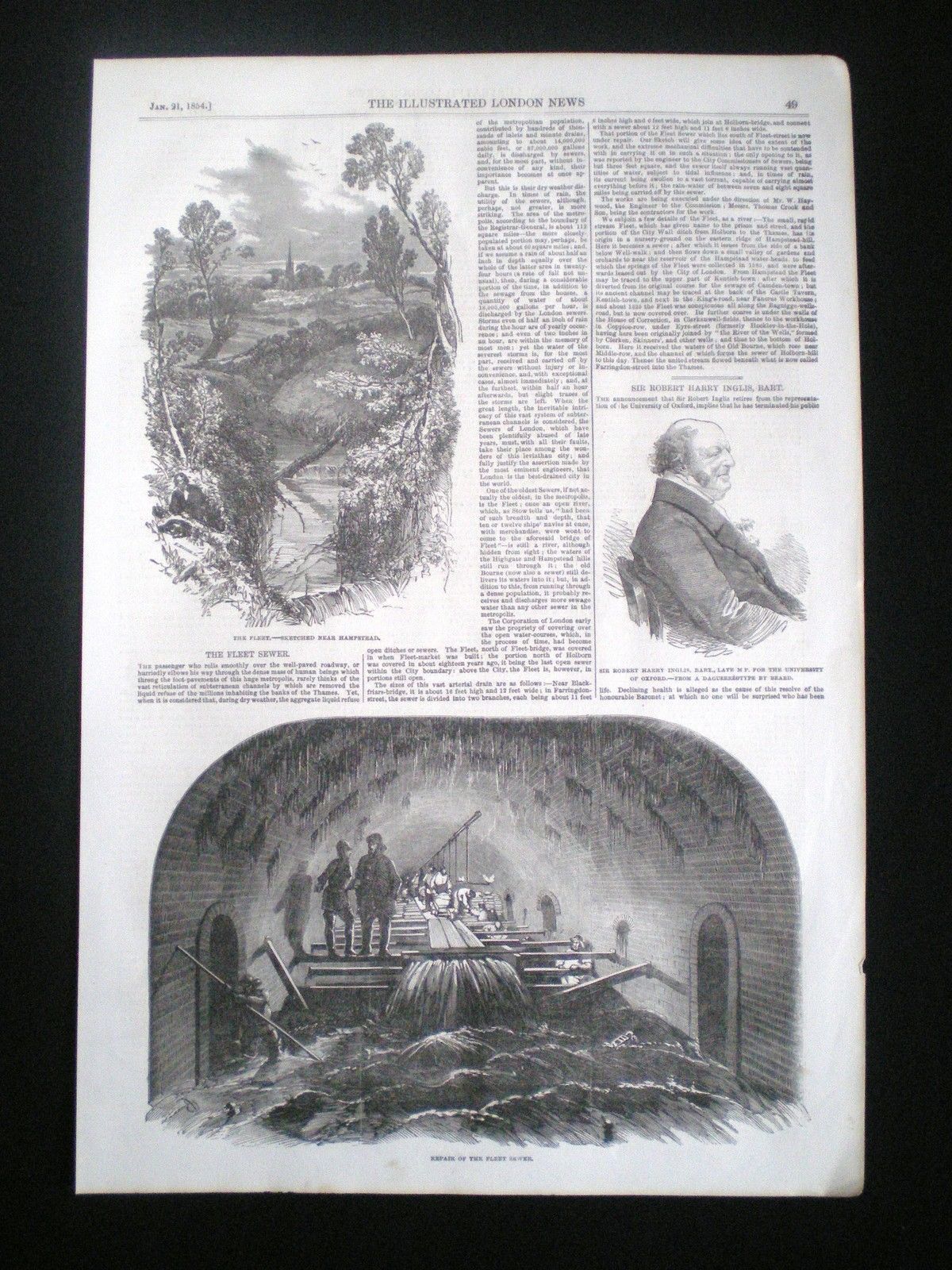 Fleet River when it became a sewer 1854
