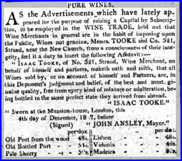 321 The Strand 7th Feb 1885 (The Builder) Court Case Advert for Isaac Tooke