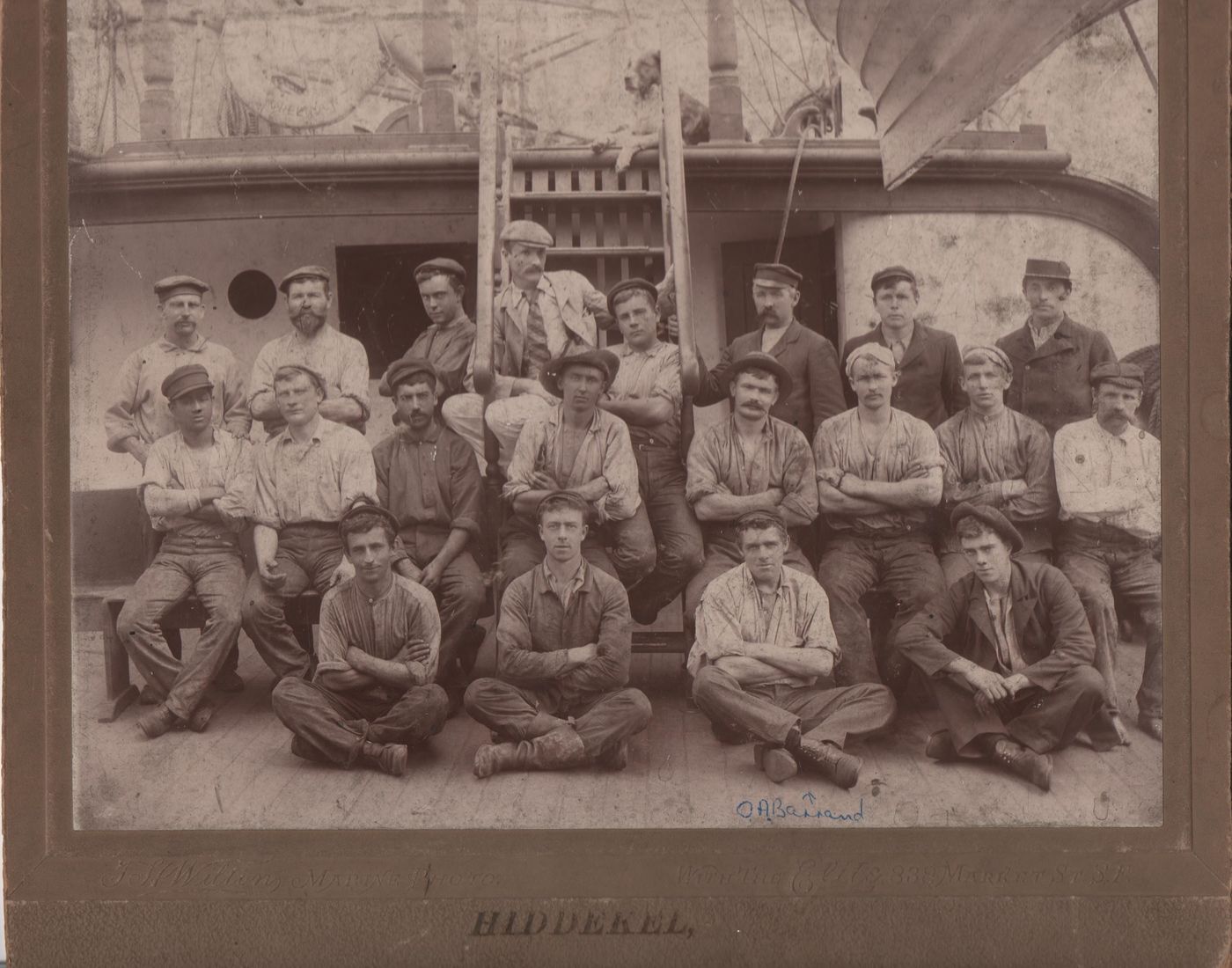 Crew of The Barque Hiddekel Oscar Alfred Barrand