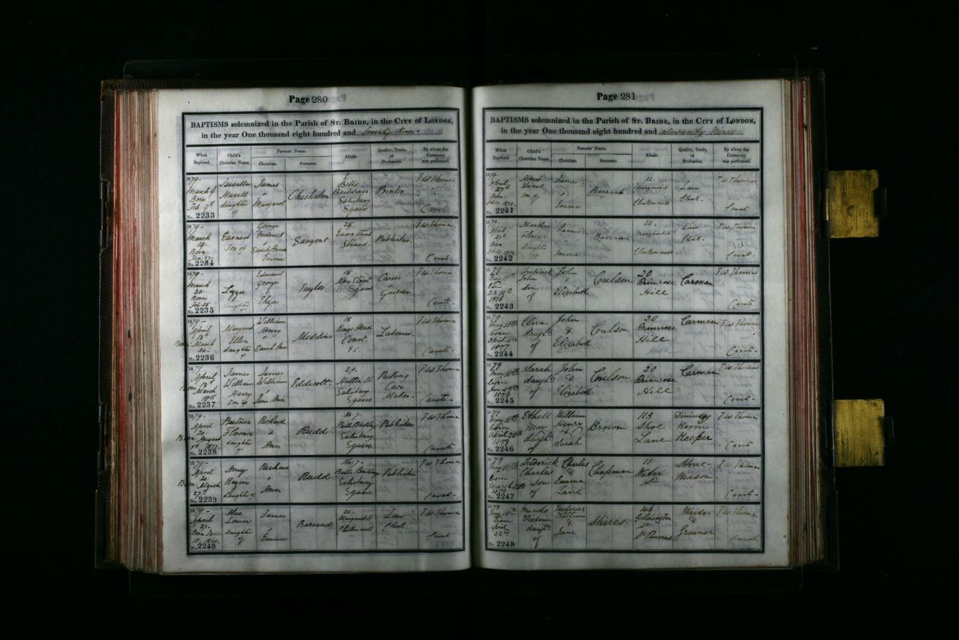 Baptism Record of Alice Louisa Barrand