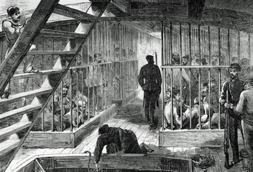 Prison Ships on River Thames