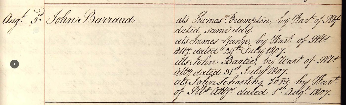 John Barraud 1807