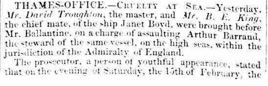Seamen's registration card for Arthur Barrand