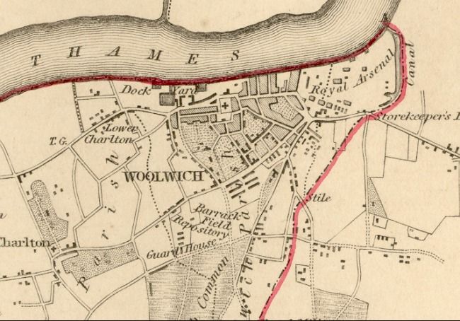 Map of Woolwich