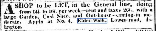 Morning Advertiser 15th October, 1828 The new address for Thomas and Sarah