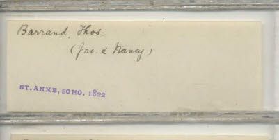 Pallots record of baptism – Thomas Barrand