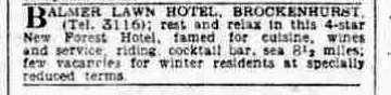 Advert in the Yorkshire Post and Leeds Intelligencer 05 December 1953