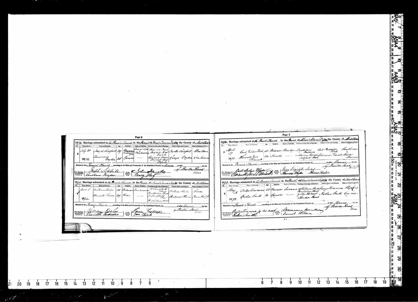 On the death of Christiana Brydon, he then married Mary Woolley Gadsdun in 1887 (Hackney)