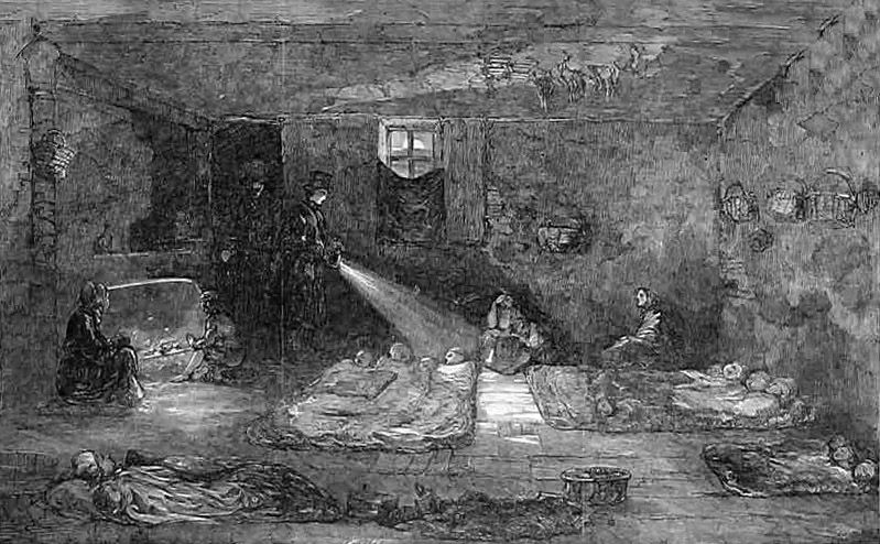 Typical of a room in Coal Yard – Illustrated London News 1853