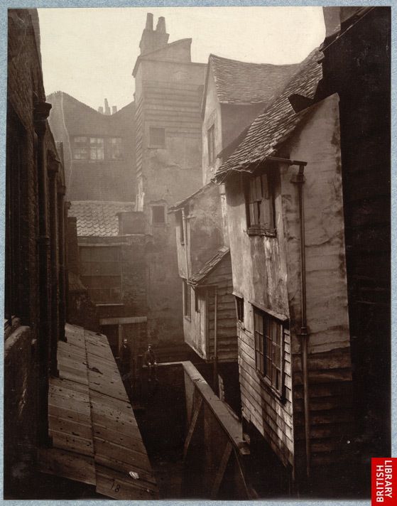 Houses on Drury Lane c1850