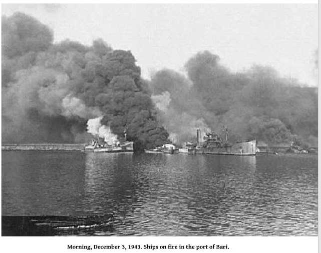 Destruction of the Twingone at Bali (Italy) 1943
