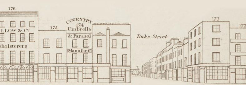 Tallis drawing of Duke Street North from Oxford Street