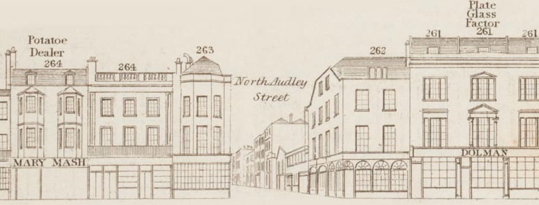 Tallis drawing of Oxford Street showing No 263