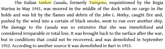 Destruction of the Twingone at Bali (Italy) 1943