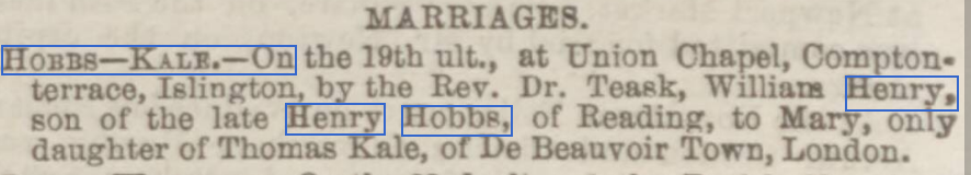 Reading Mercury 3rd October, 1874