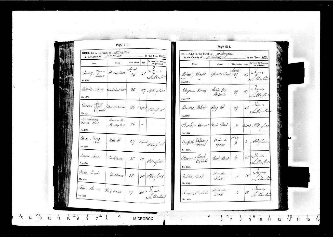 Sarah Elizabeth Took – Burial record