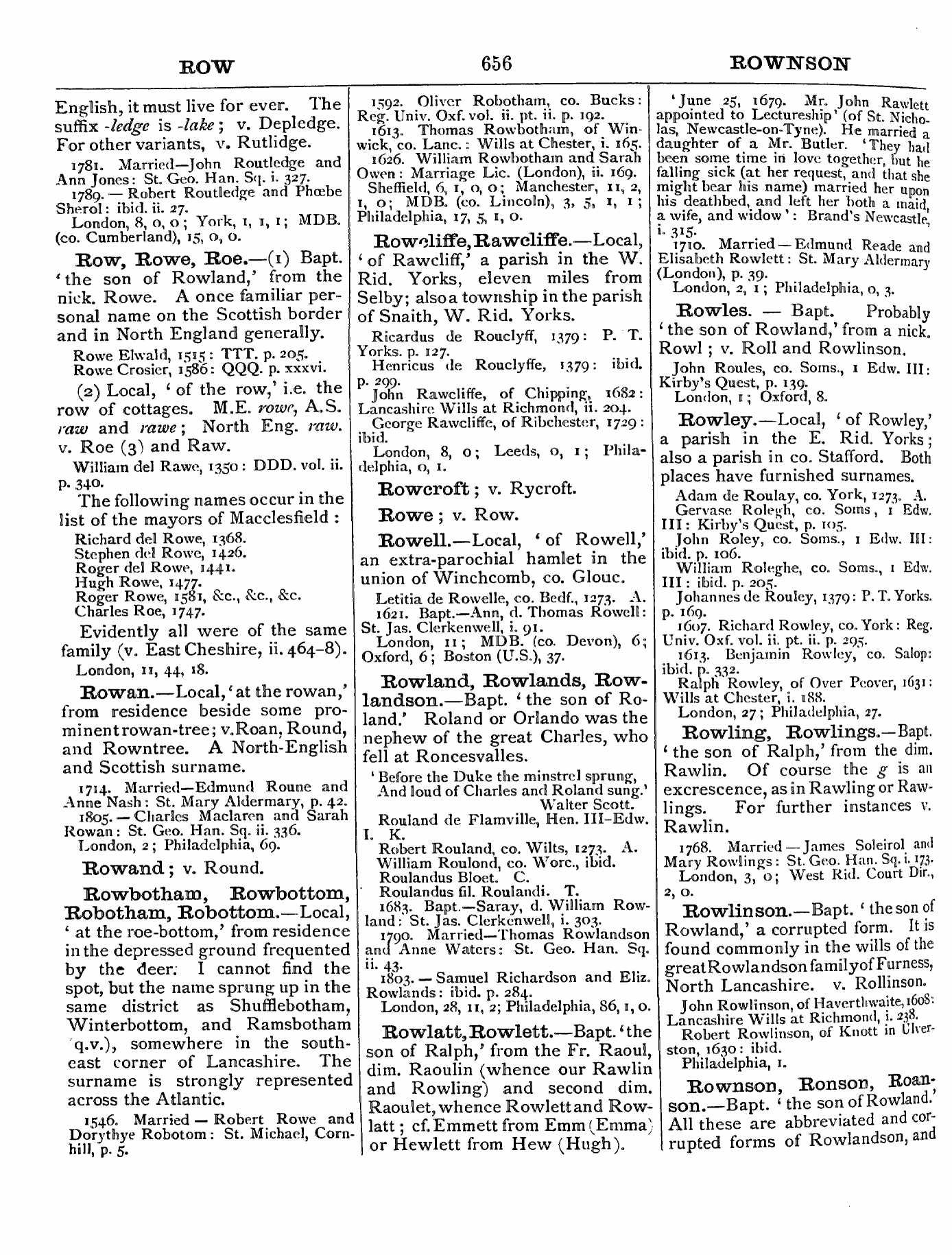 Record of marriage of Robert Routledge and Phoebe Sherol (ibid – Latin, meaning from the same place)
