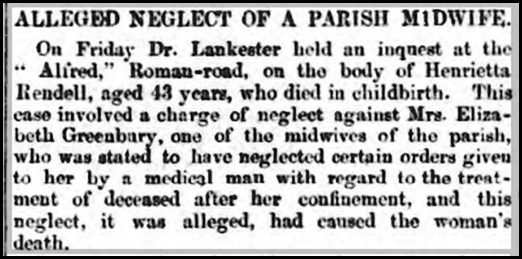 North London News 13 July 1867 This was Thomas Rendall’s 1st wife.