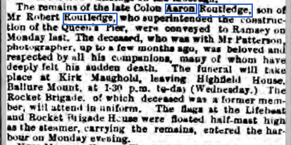 Isle of Man Times 3rd October, 1888