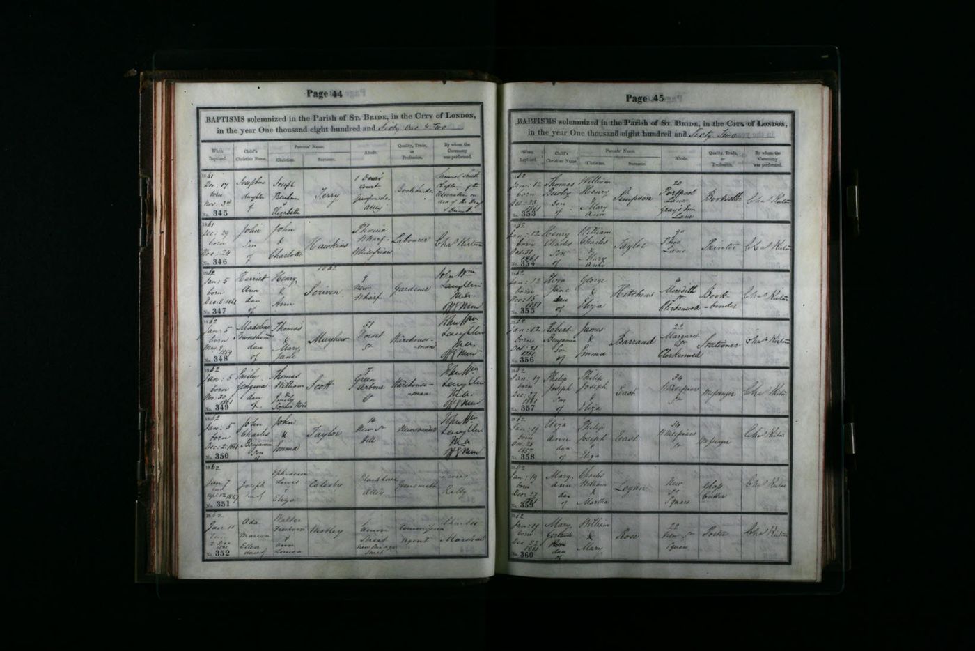 Baptism Record of Robert Benjamin Barrand