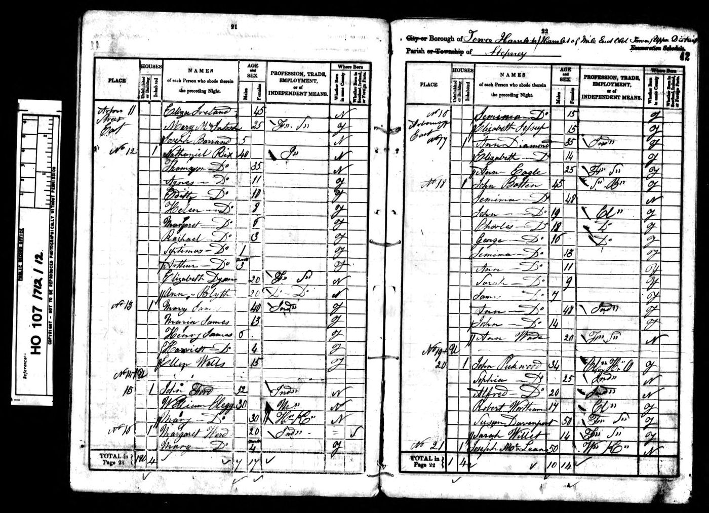 1841 Cenus showing Joseph Henry Barrand, aged 5.