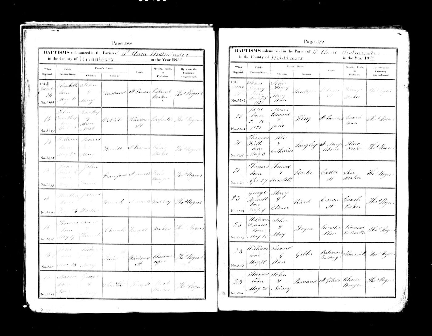 Baptism Record of Thomas Barrand