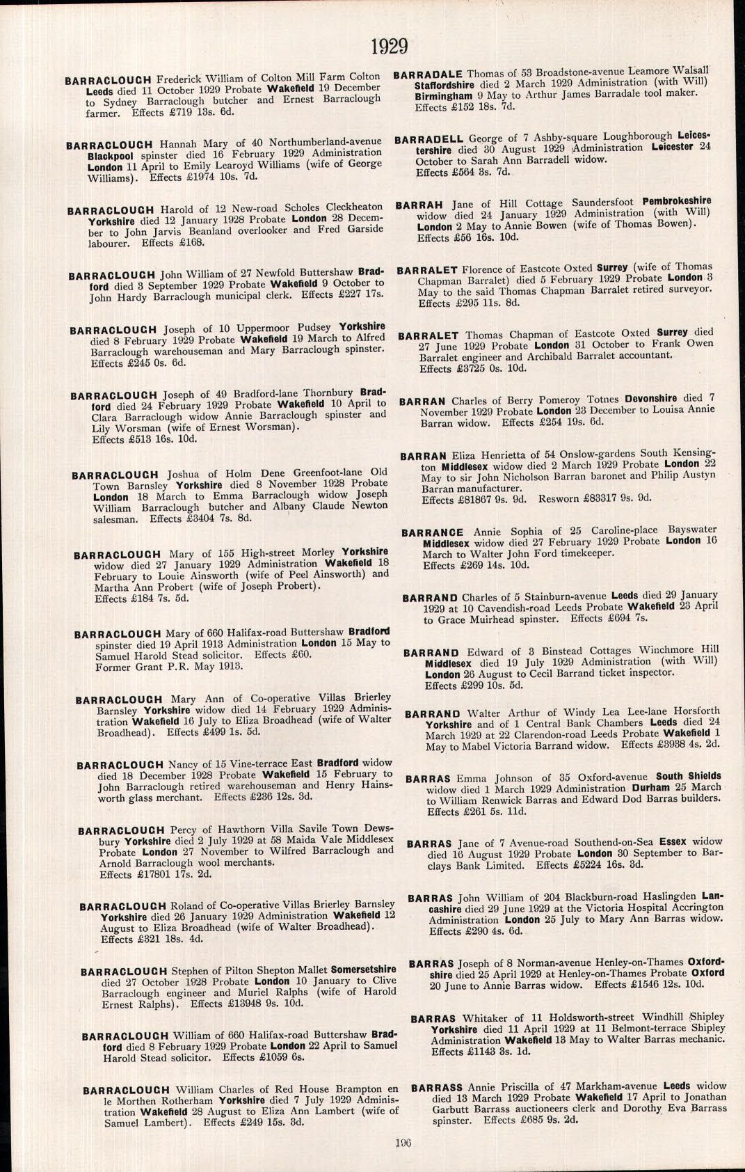 Will of Walter Arthur Barrand