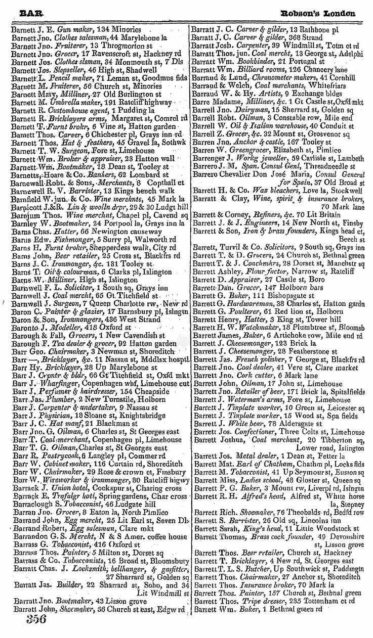 Robson’s Directory of professional people 1839