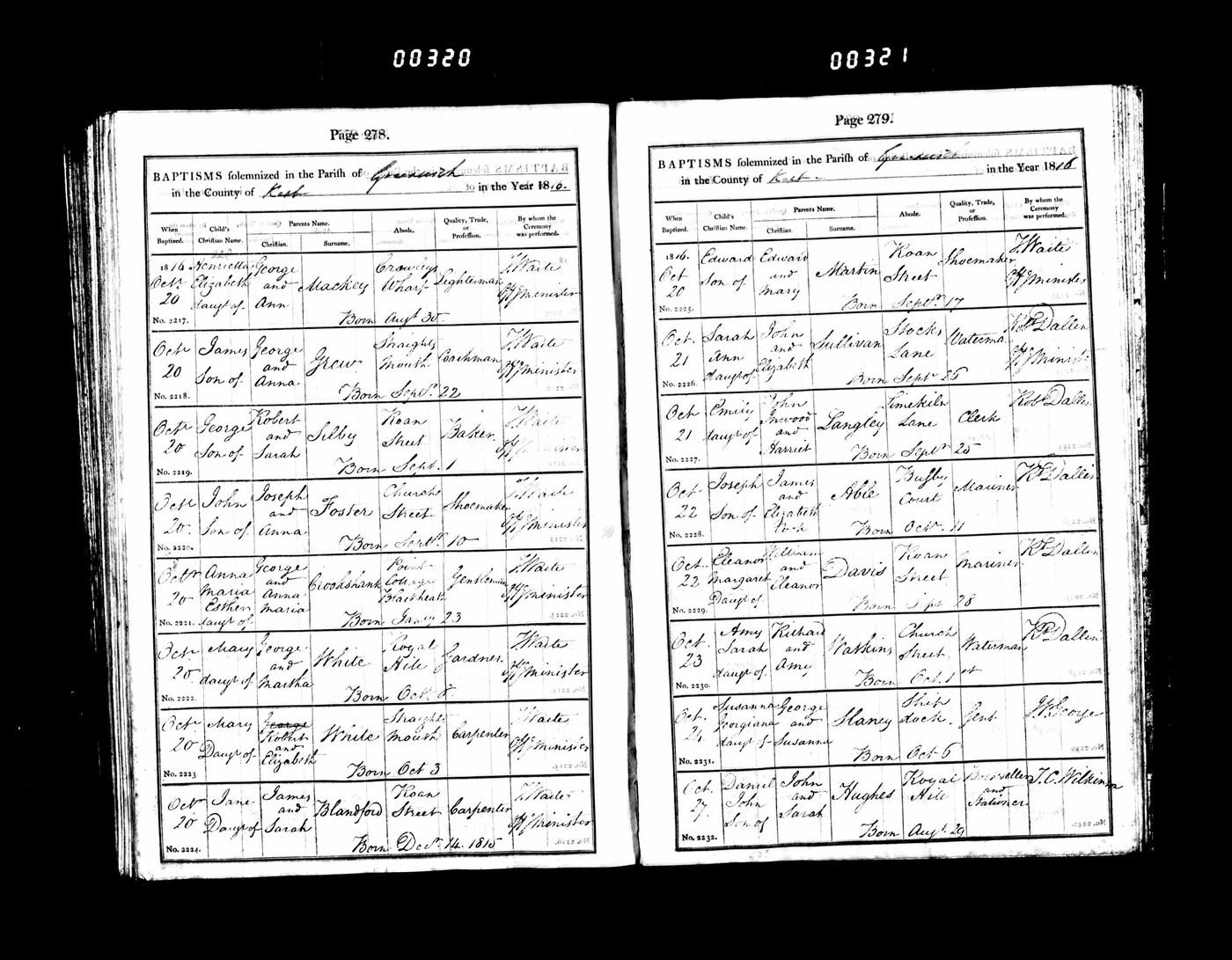 Baptism Record of birth of Joseph Able