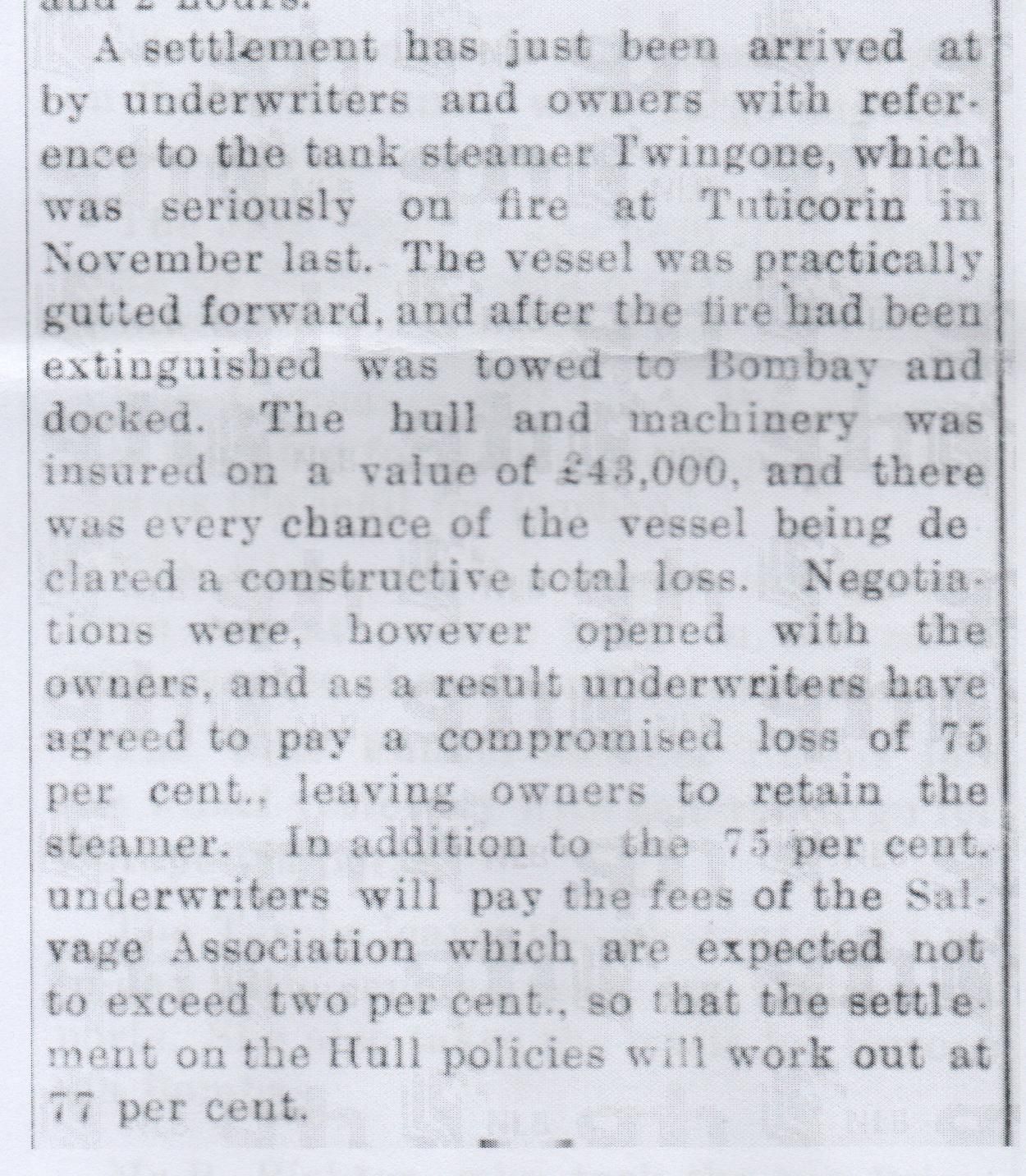 Singapore Free Press and Mercantile Adveriser 9th April, 1914