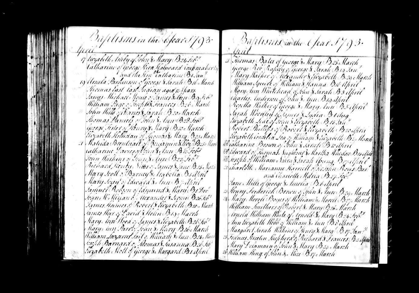 Baptism Record of Joseph Barrand