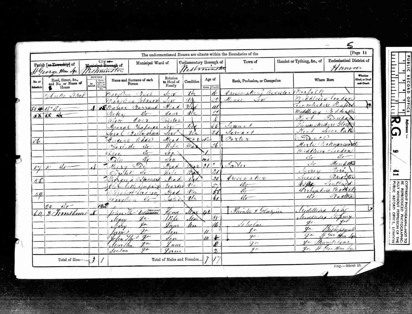 Becky Barrand + mother Marian Barrand from Lincolnshire living at 18, Duke Street 1861