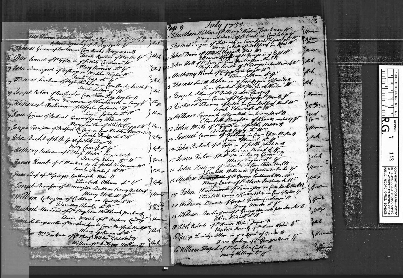 Parish Record of Marriage Michael Barraud + Anne Monk