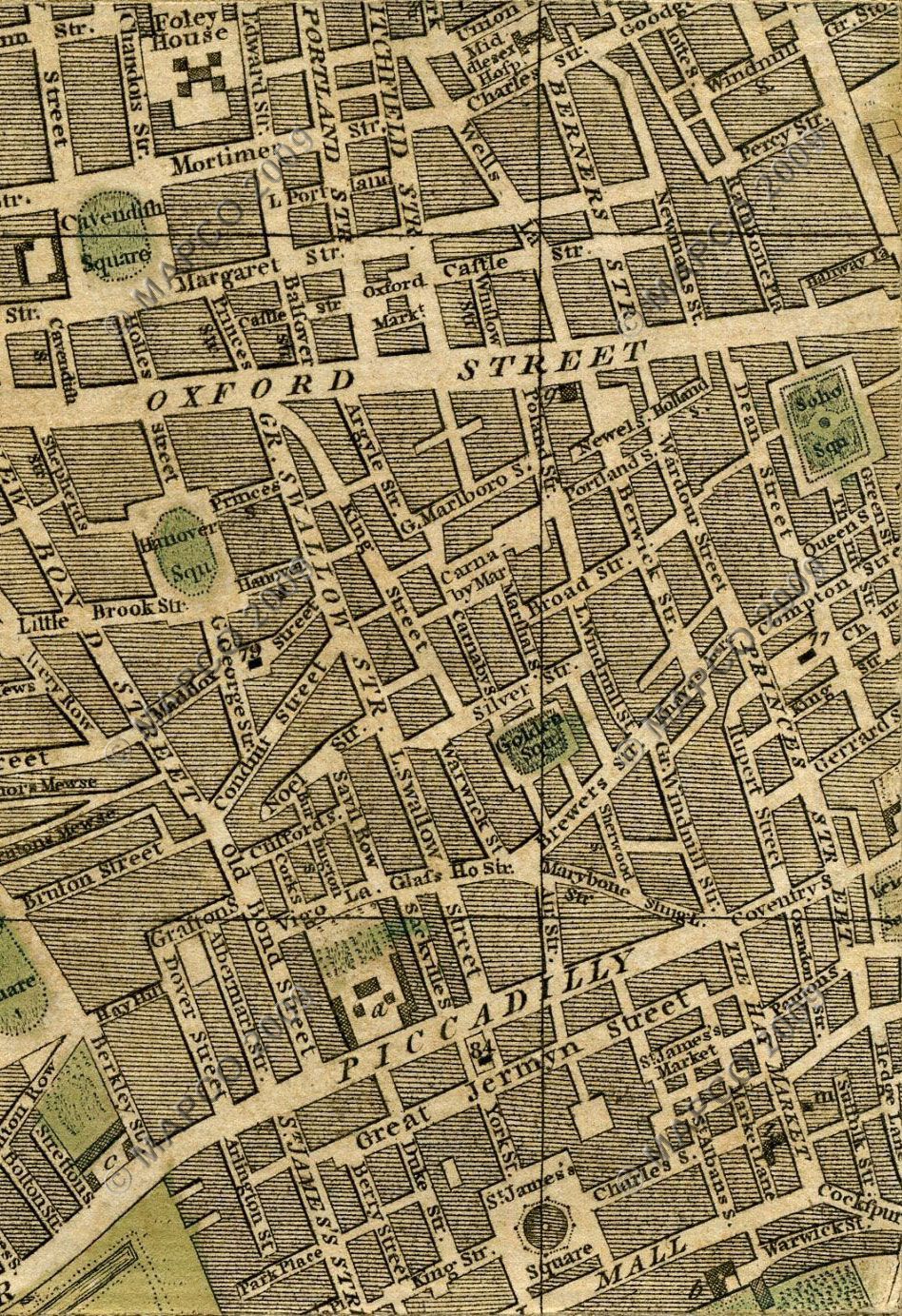 Map of 1830 showing Princes Street