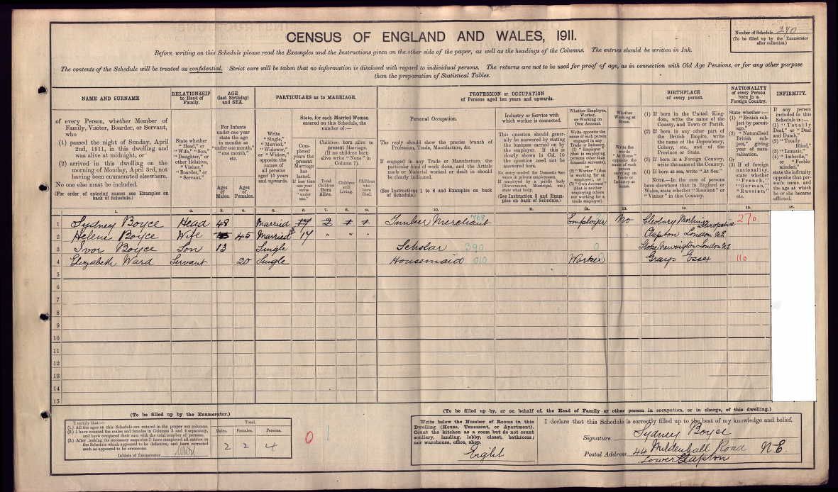 1911 Census