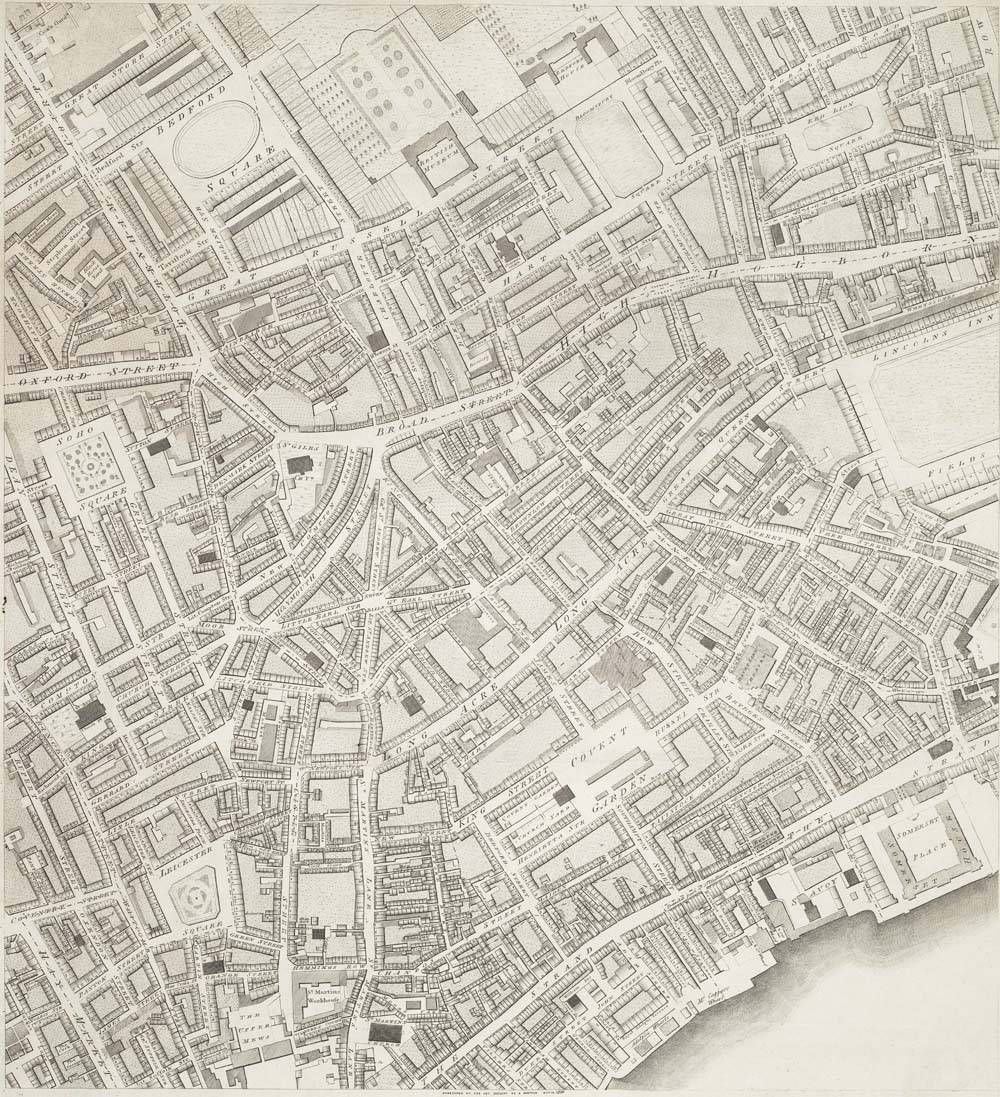 Soho Square King St. (Frances Barraud) Greek Street Crown St 7-Dials (Barrauds + Barrands) Clare Market