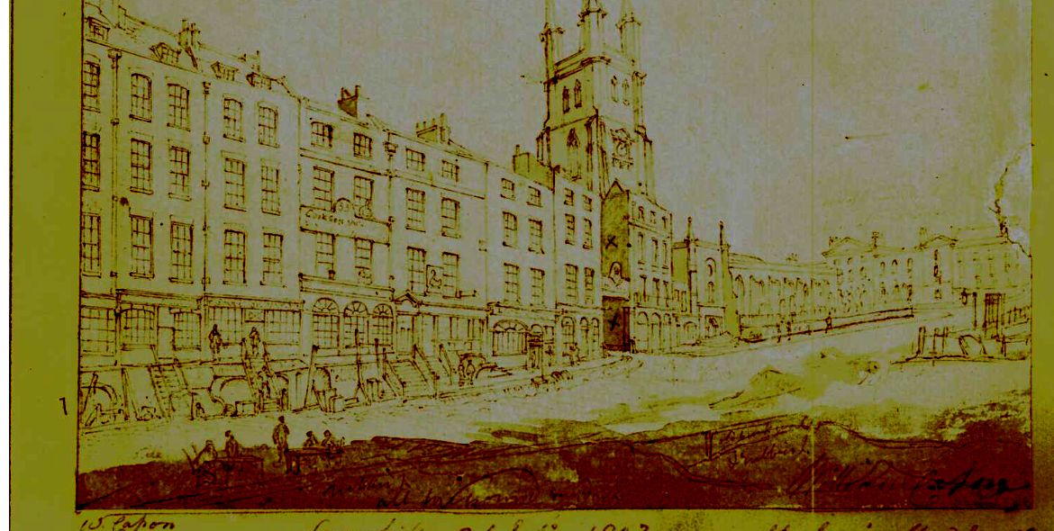 Skinner Street being constructed 1807