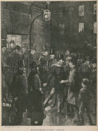 A prisoner being released from Whitecross Street Prison