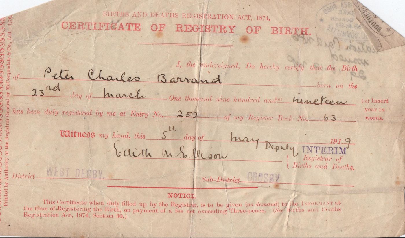 Registration of Birth