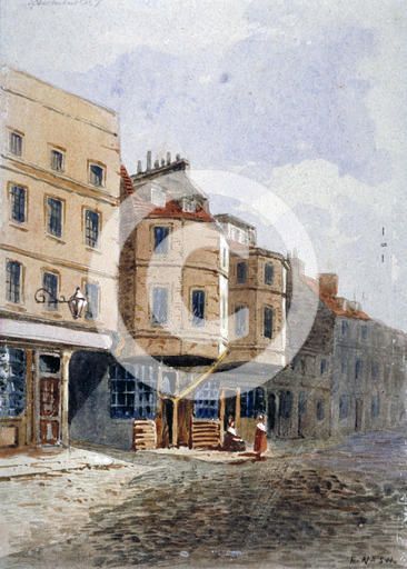 Clements Lane, Westminster, London, c1840.