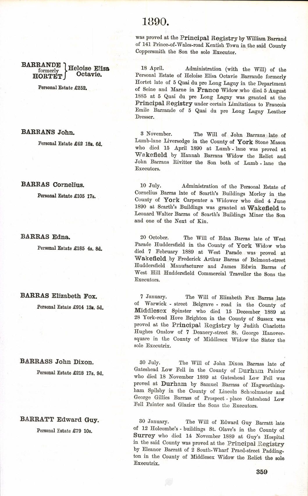 Will of Emma Barrand (nee Chivers)