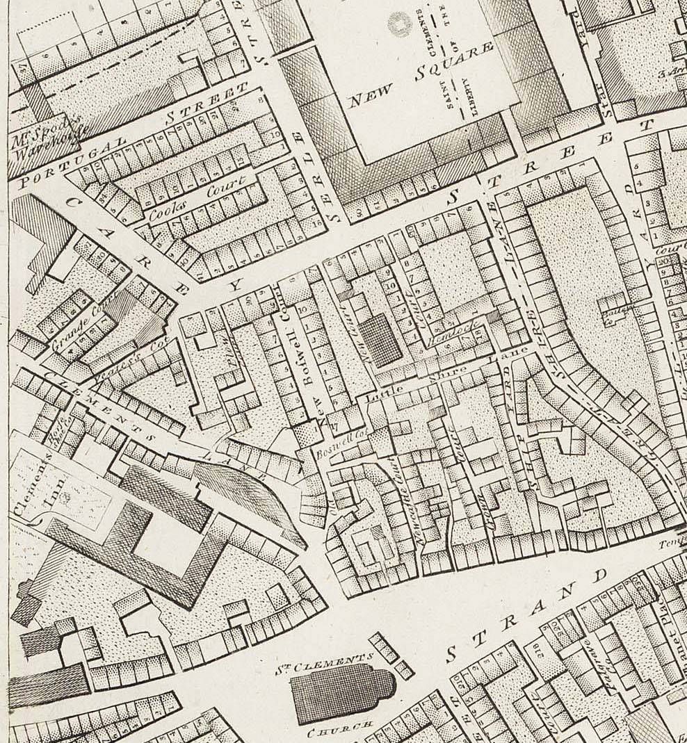 Duke Street Clare Market Gilbert’s Passage Portugal Street Searle Street