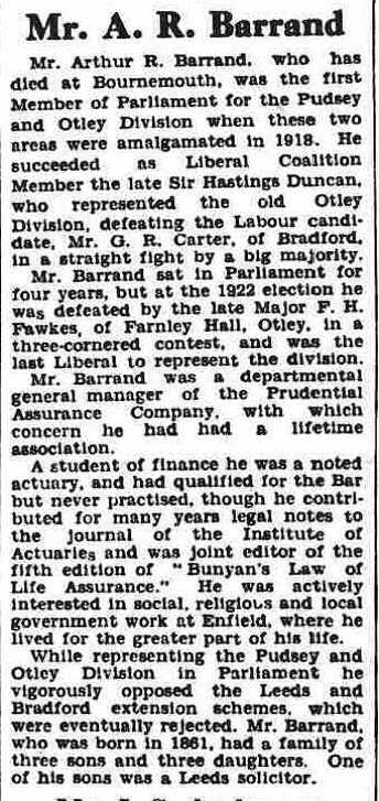 Yorkshire Post and Leeds Intelligencer 6th August 1941