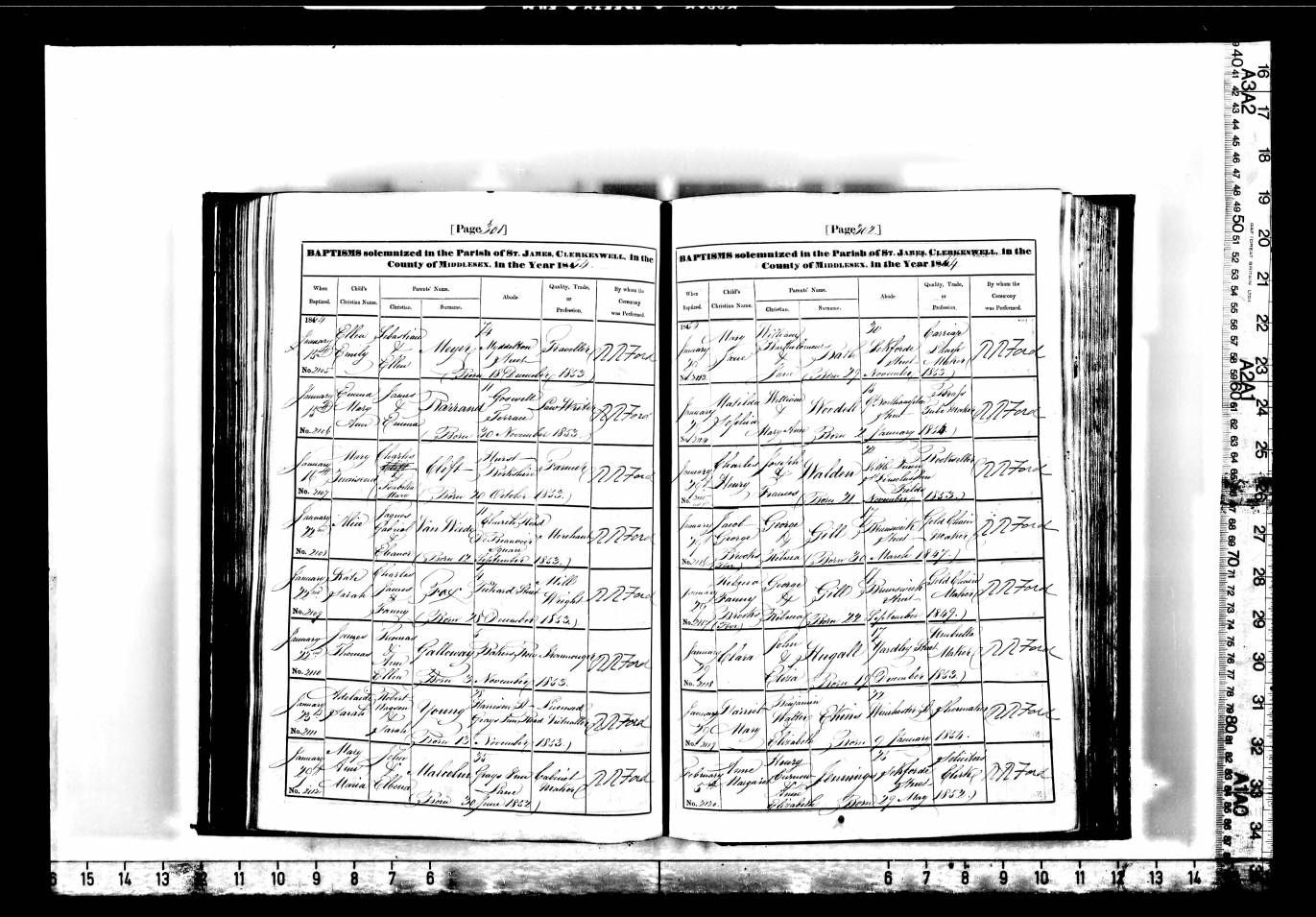 Baptism record of Emma Mary Ann Barrand